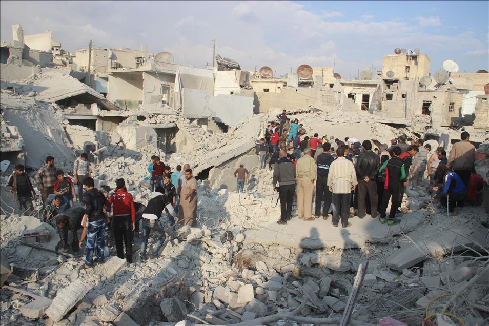 Halep'te sivil yerleşim yerine saldırı