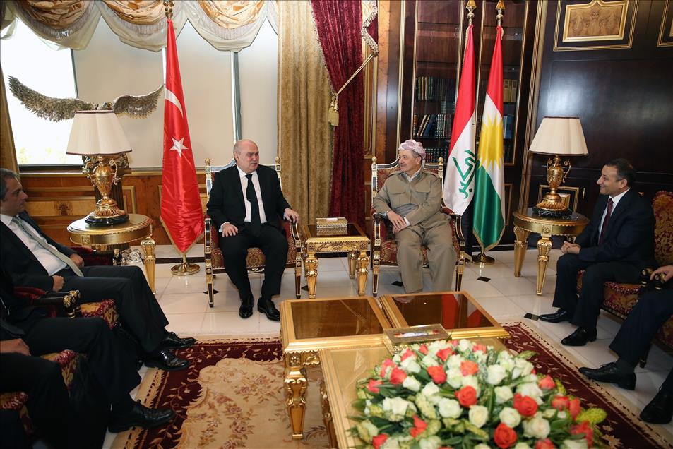 Dışişleri Bakanı Feridun Sinirlioğlu, Mesut Barzani ile bir araya geldi