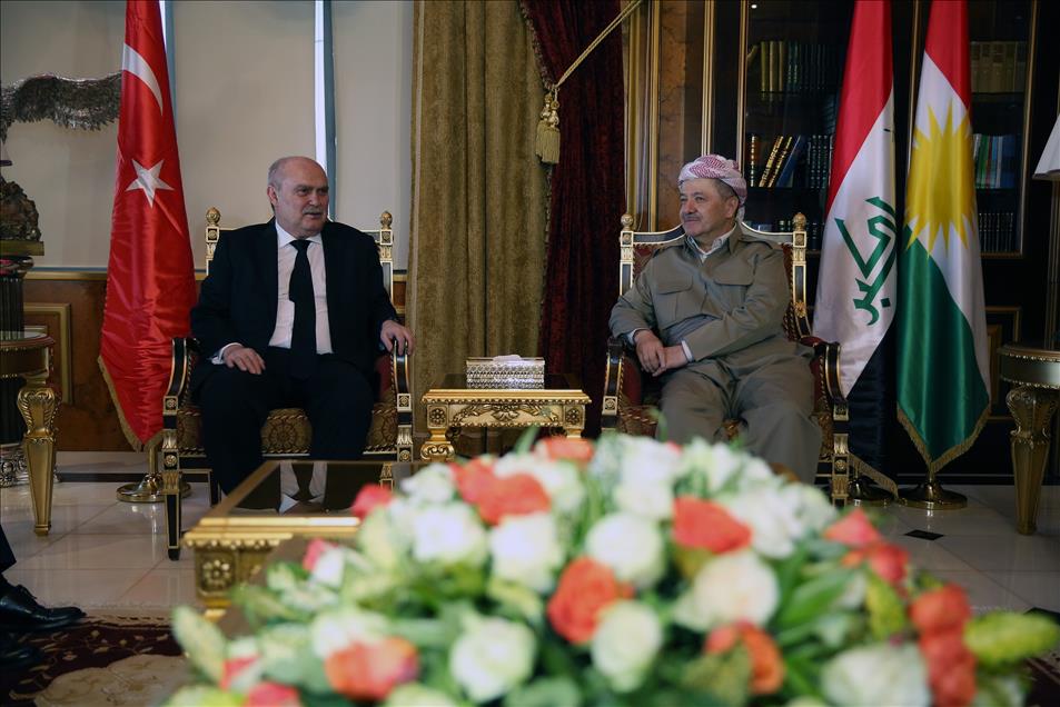 Dışişleri Bakanı Feridun Sinirlioğlu, Mesut Barzani ile bir araya geldi