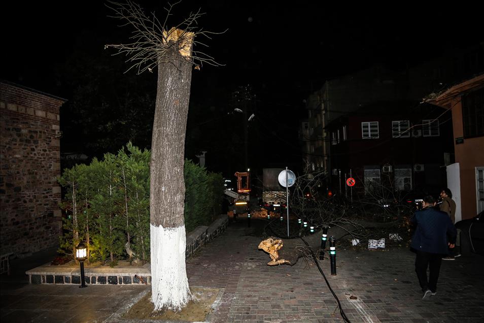 Bursa'da kuvvetli lodos