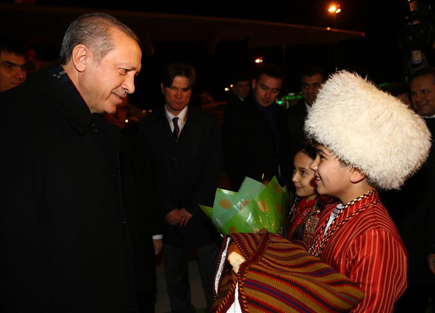 Cumhurbaşkanı Erdoğan Türkmenistan'da