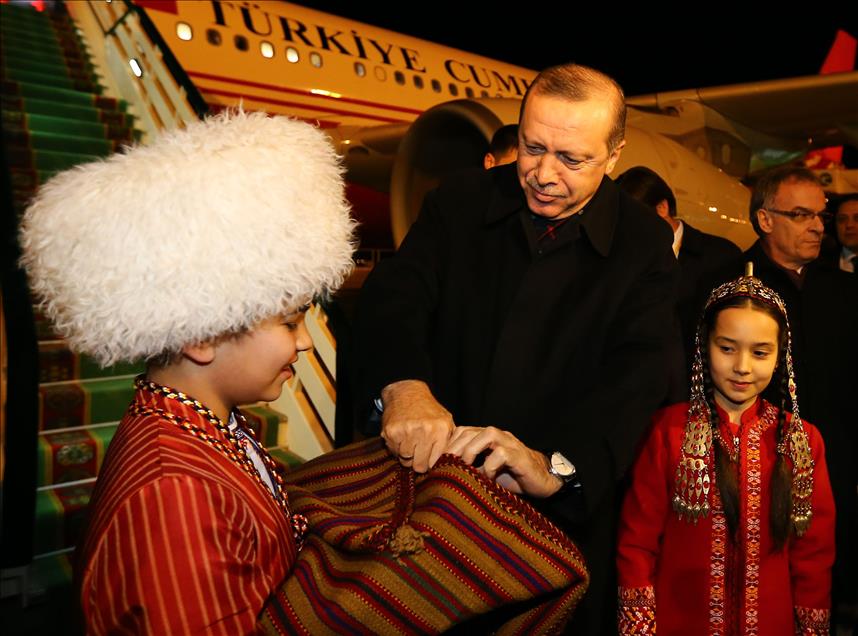 Cumhurbaşkanı Erdoğan Türkmenistan'da
