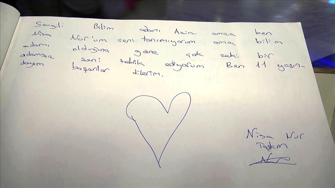 Nobel ödüllü Sancar için memleketinde anı defteri açıldı