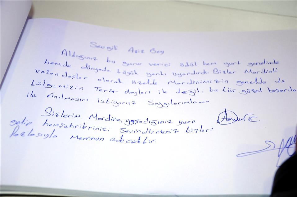 Nobel ödüllü Sancar için memleketinde anı defteri açıldı