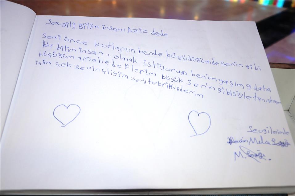 Nobel ödüllü Sancar için memleketinde anı defteri açıldı