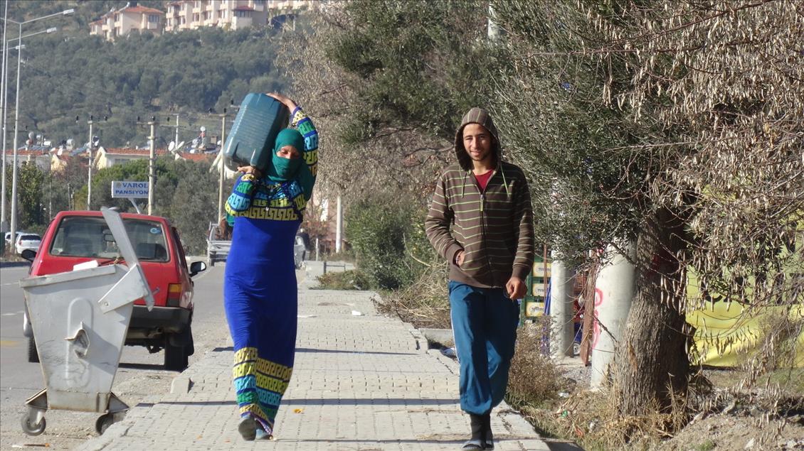 "Umut yolcuları" zeytin işçisi oldu