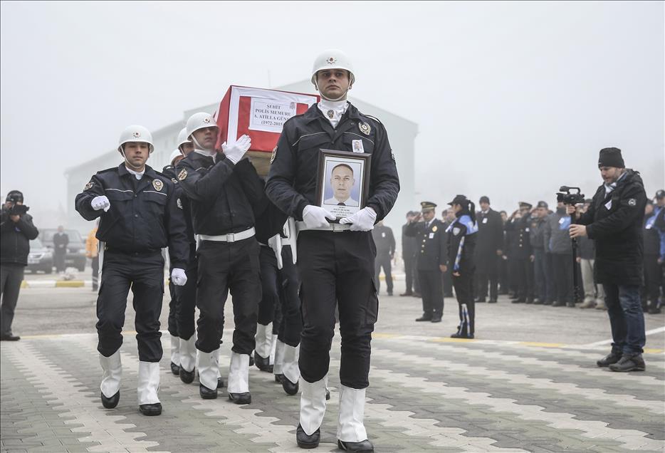 Şehit Özel Harekat Polisi Güneş için tören