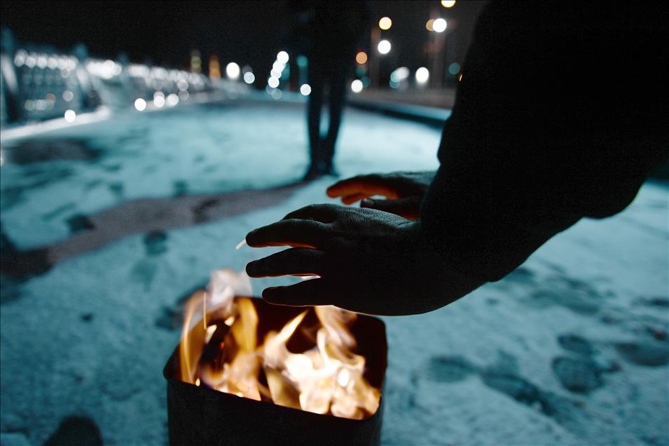 بارش برف در استانبول