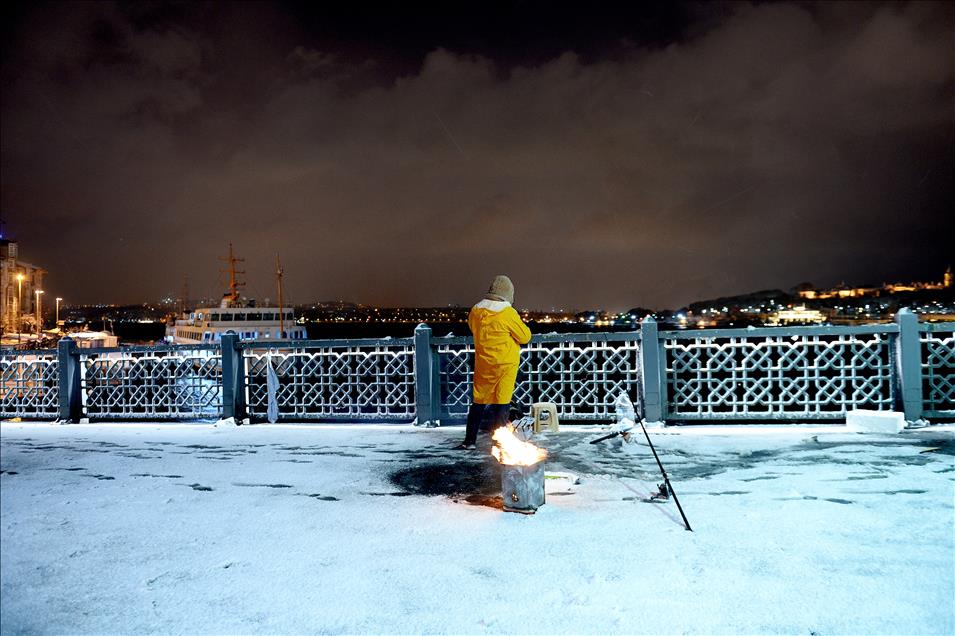 بارش برف در استانبول