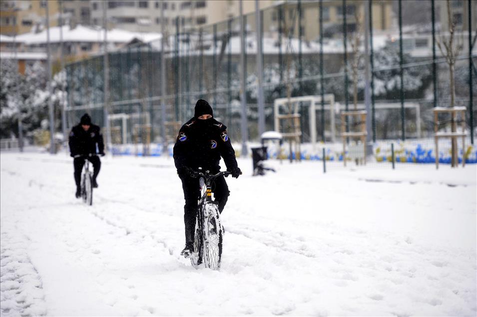 بارش برف در استانبول