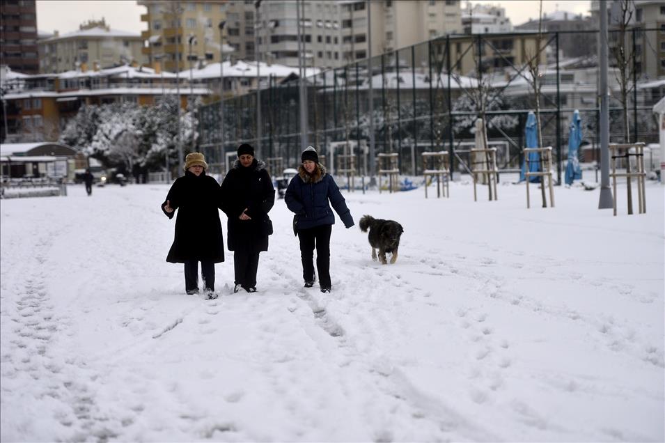 بارش برف در استانبول