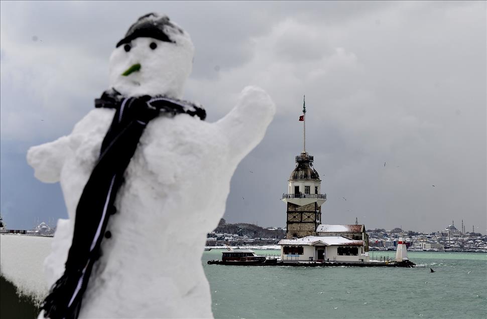 بارش برف در استانبول