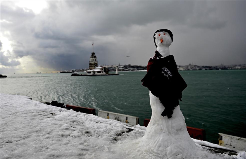 بارش برف در استانبول