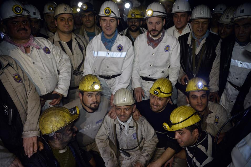 Albayrak ve Soylu, yeni yıla maden ocağında girdi
