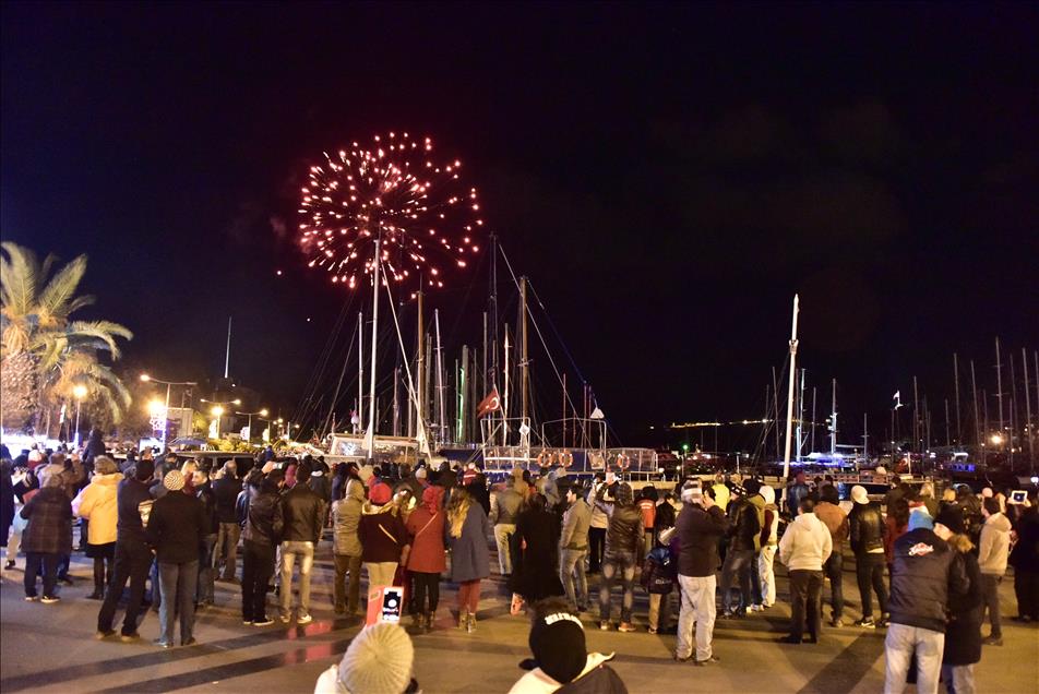 Bodrum'da yılbaşı kutlaması