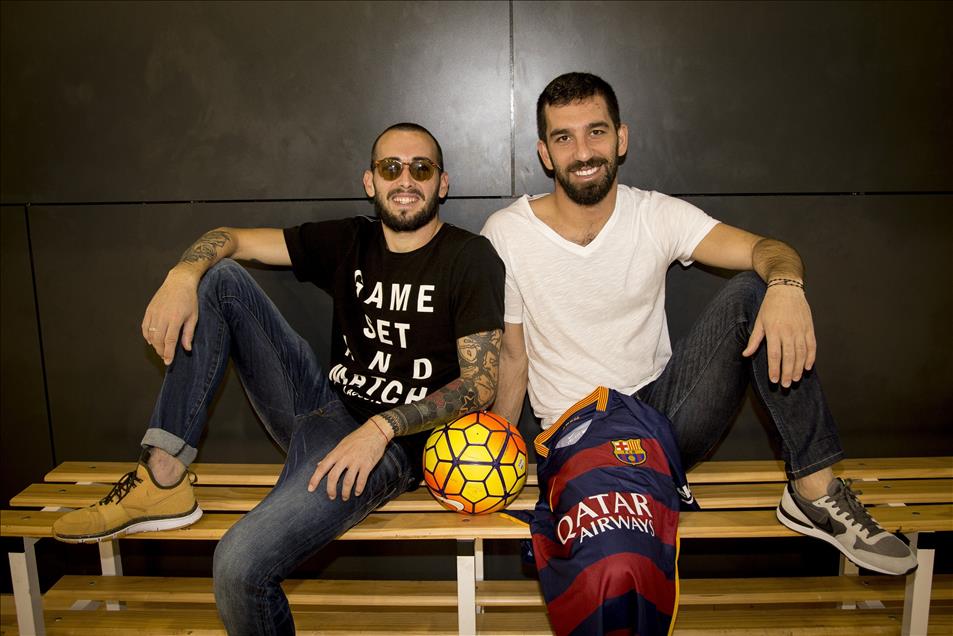 Aleix Vidal and Arda Turan photo session in Spain