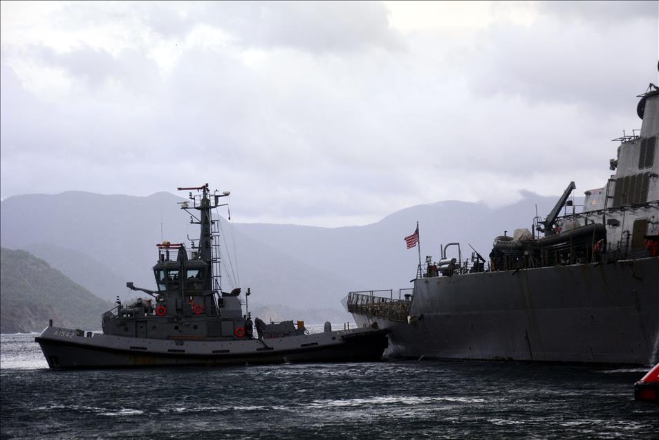 ABD savaş gemisi USS Ross 71 Marmaris'e geldi
