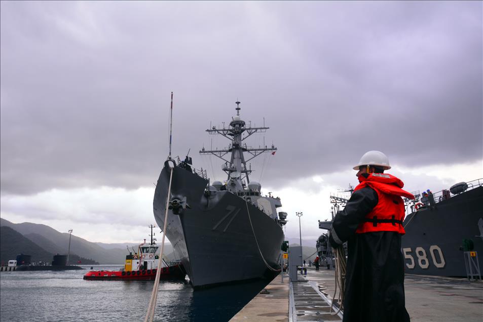 ABD savaş gemisi USS Ross 71 Marmaris'e geldi