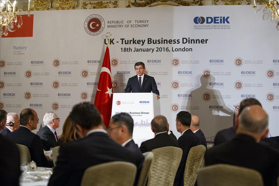 Turkish PM visits London