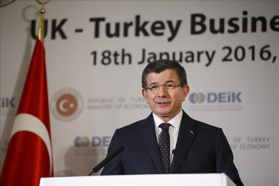 Turkish PM visits London