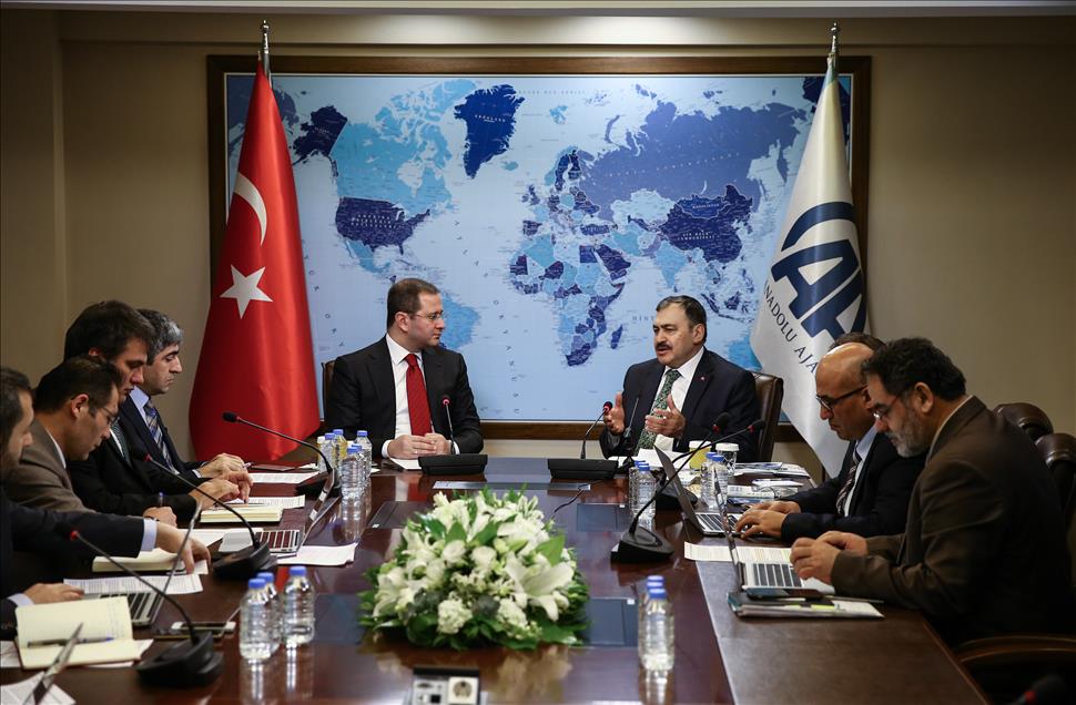 Orman ve Su İşleri Bakanı Veysel Eroğlu, AA Editör Masası'nda