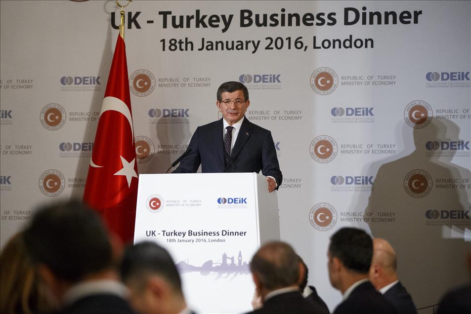 Turkish PM visits London