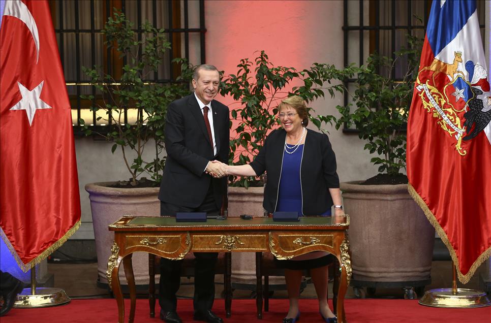Cumhurbaşkanı Erdoğan - Şili Devlet Başkanı Bachelet 