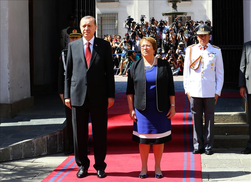 Cumhurbaşkanı Erdoğan Şili'de