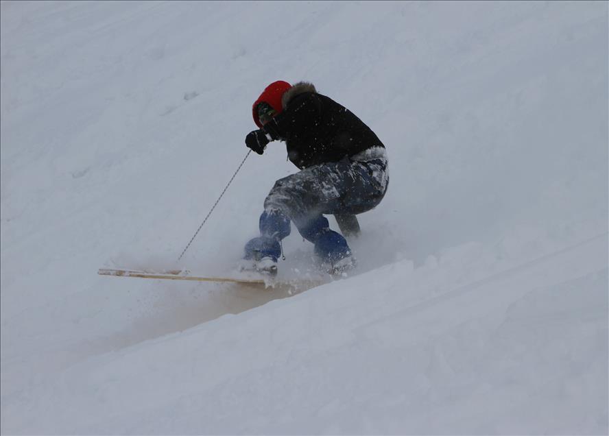 Rize'de "lazboard"lu kayak şenliği