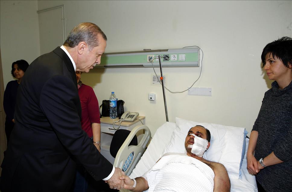Turkish President Erdogan visits Ankara terror attack victims

