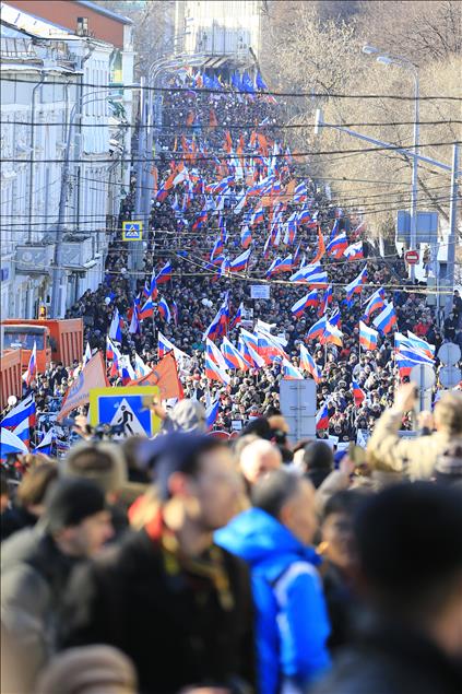 Moskova'da Boris Nemtsov suikastinin yıl dönümü
