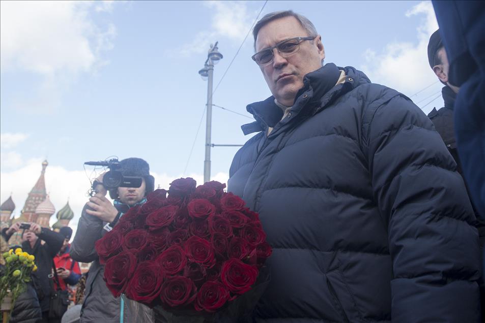 Moskova'da Boris Nemtsov suikastinin yıl dönümü