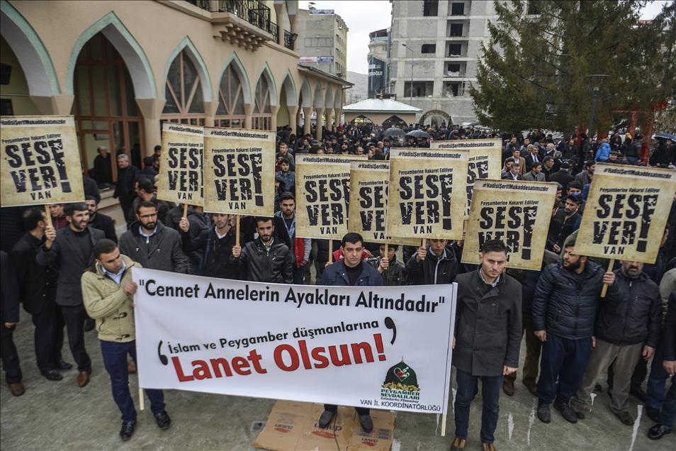 Van'da "karikatür" tepkisi