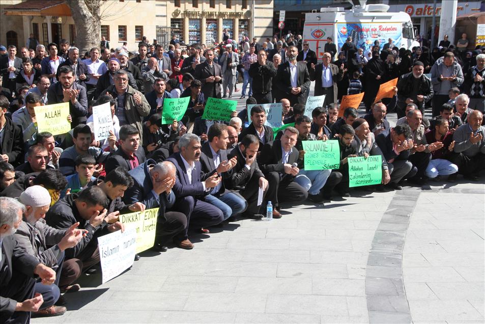 Gaziantep'te "karikatür" tepkisi