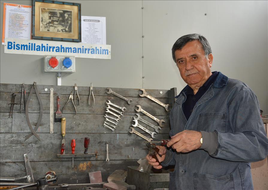 45 yıllık torna ustasına "Ahilik" tacı