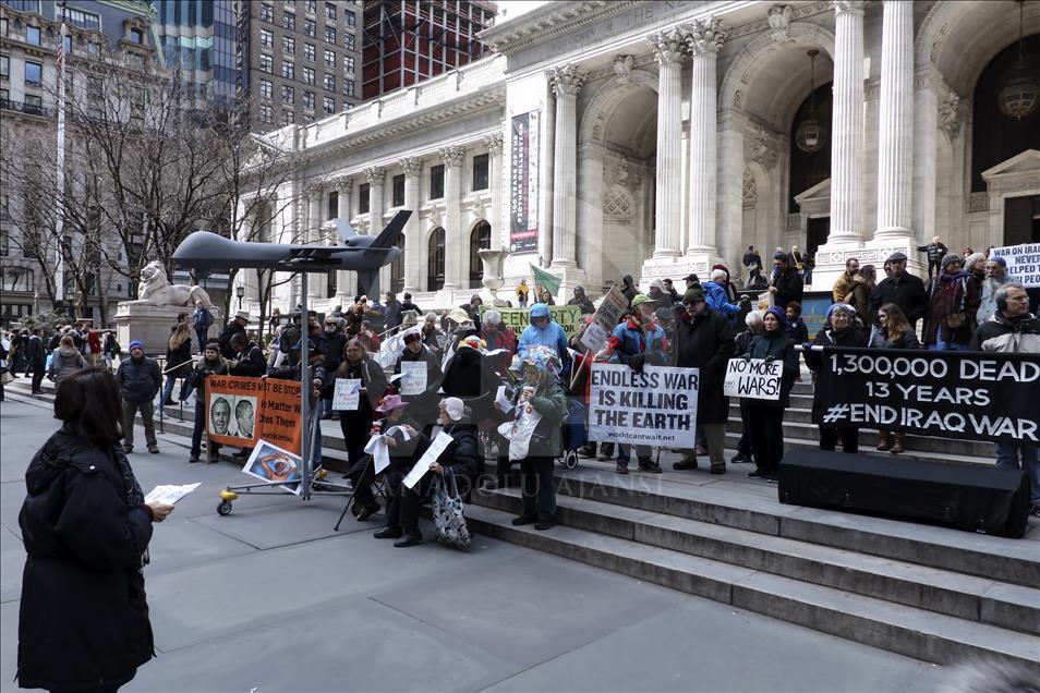 Irak Savaşı’nın 13. Yıldönümü New York’ta protesto edildi