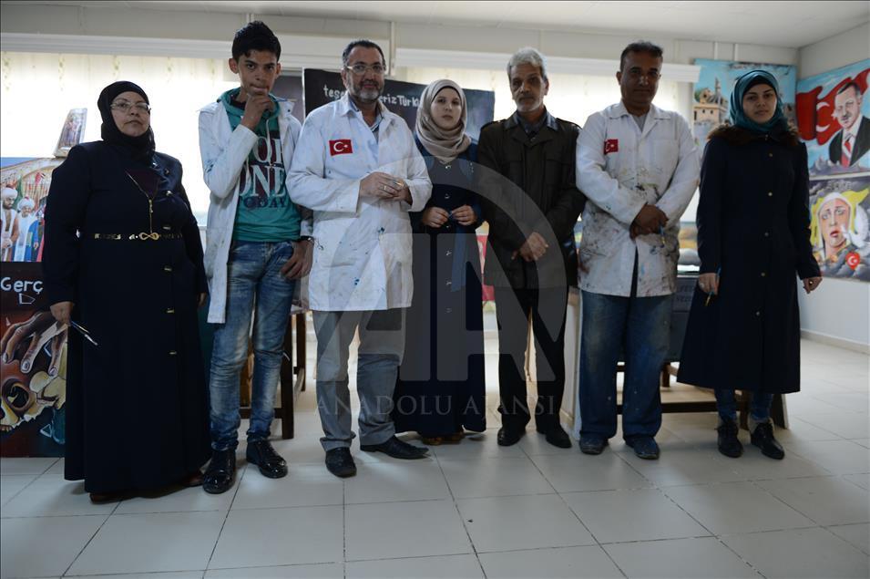 Sığınmacı ressamlardan Kilis'e "Nobel" desteği