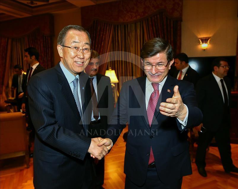 Başbakan Ahmet Davutoğlu- BM Genel Sekreteri Ban Ki-Mun