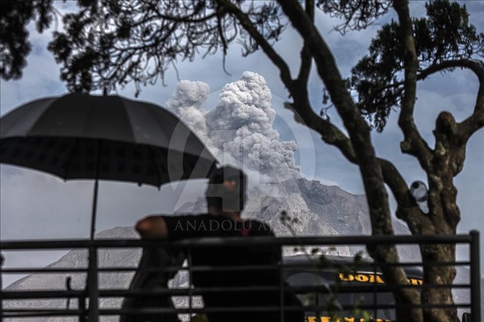 Sinabung Volcano Erupts in Indonesia