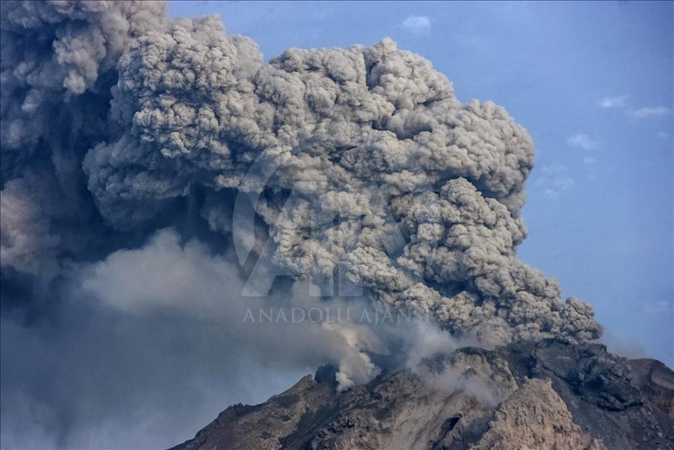 Sinabung Volcano Erupts in Indonesia