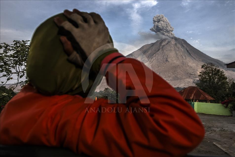 Sinabung Volcano Erupts in Indonesia