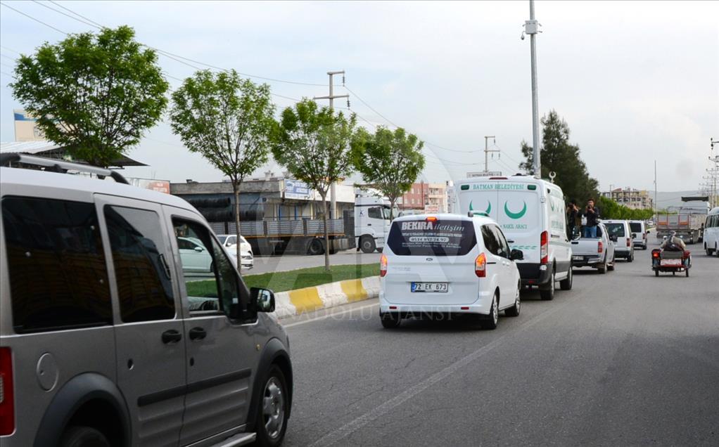 Belediye otobüsleri terörist cenazesinde