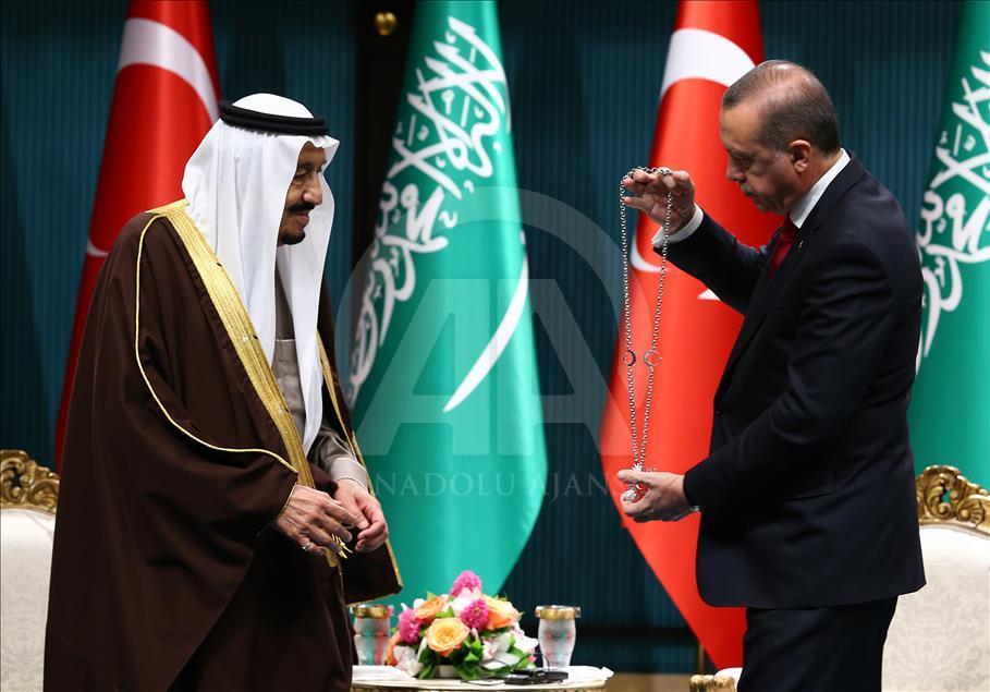 Cumhurbaşkanı Recep Tayyip Erdoğan - Suudi Arabistan Kralı Selman Bin Abdulaziz