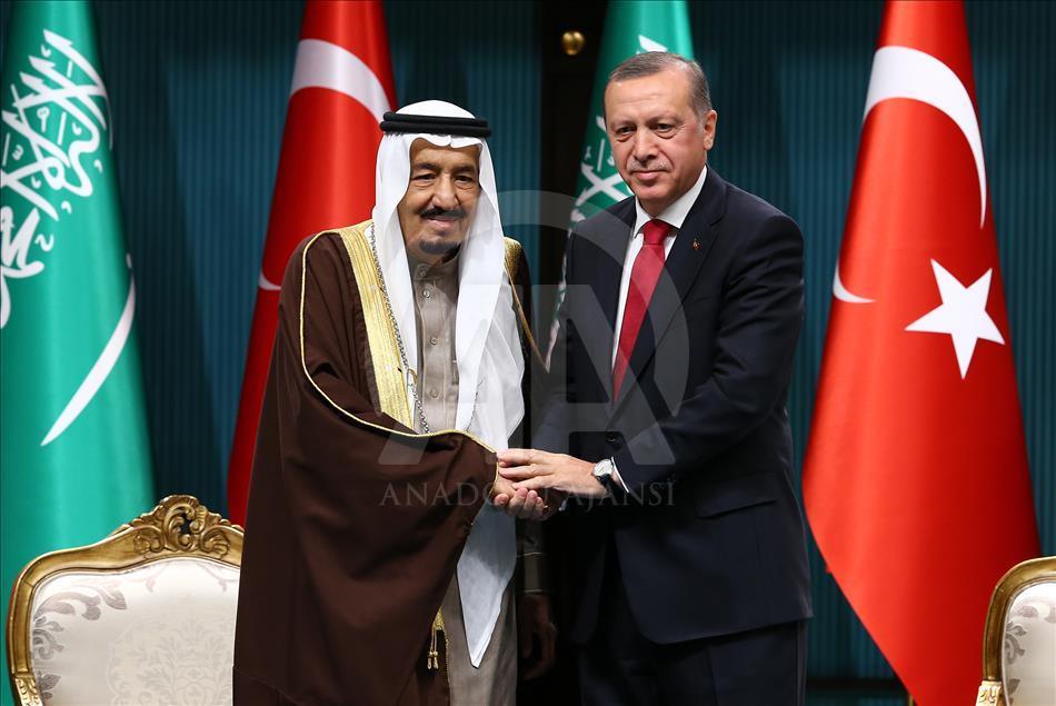 Cumhurbaşkanı Recep Tayyip Erdoğan - Suudi Arabistan Kralı Selman Bin Abdulaziz