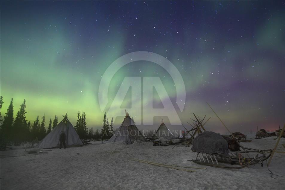Rusya'da kuzey ışıkları