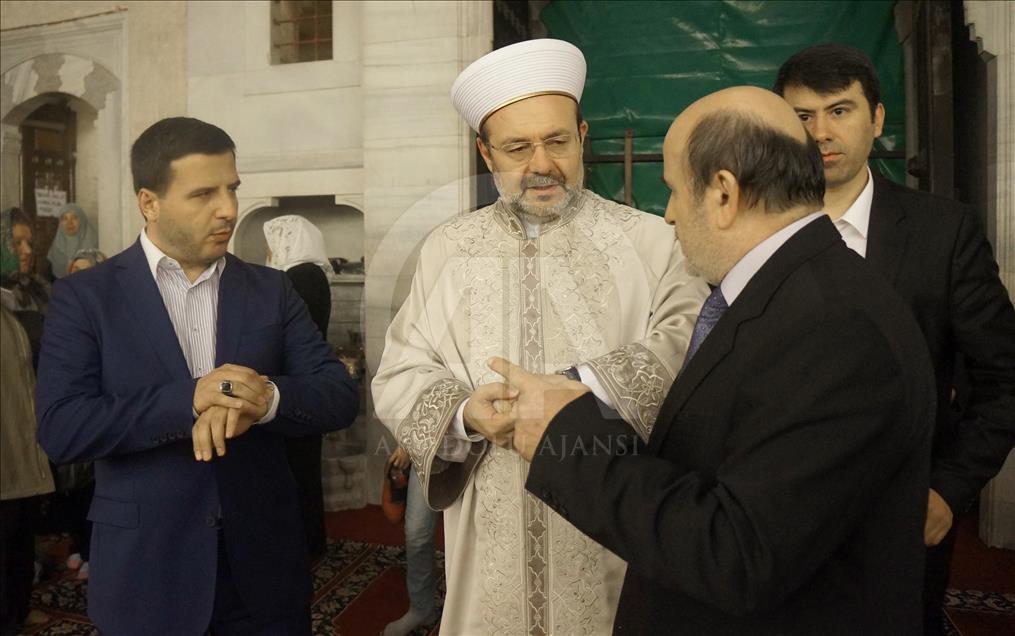 Selimiye'de sabah namazını Diyanet İşleri Başkanı Görmez kıldırdı