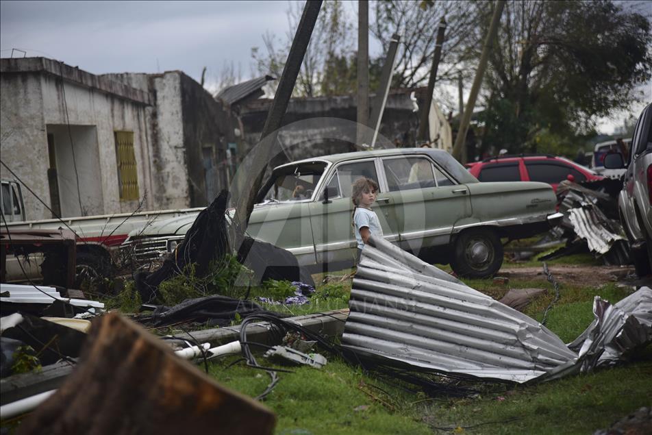 Tornado rips through Uruguay town of Dolores, Uruguay