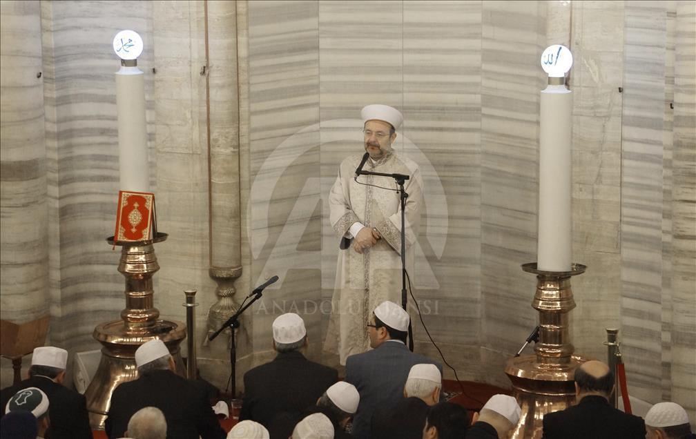 Selimiye'de sabah namazını Diyanet İşleri Başkanı Görmez kıldırdı