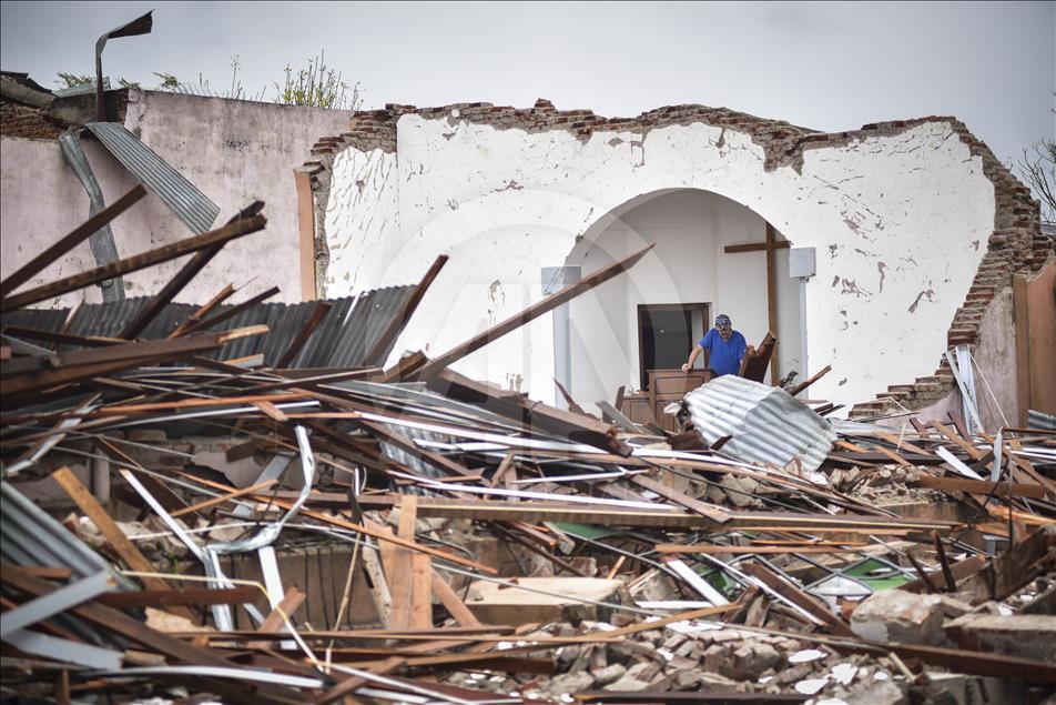 Tornado rips through Uruguay town of Dolores, Uruguay