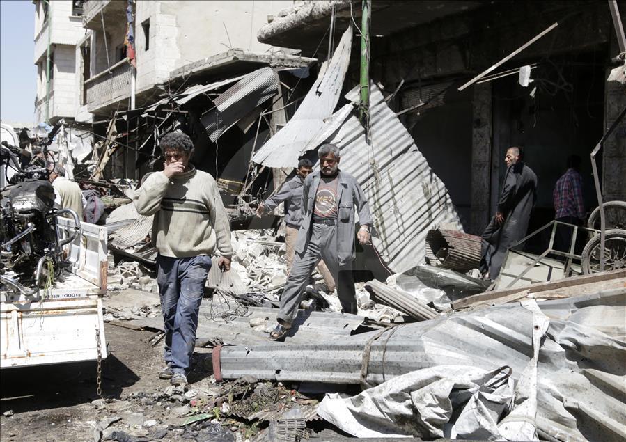 Syrian army attack hits a bazaar in Idlib